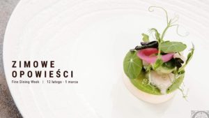 Na talerzu danie i napis zimowe opowieści - fine dining week w Quale