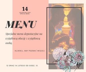 Zaproszenie do menu walentynkowego 2022
